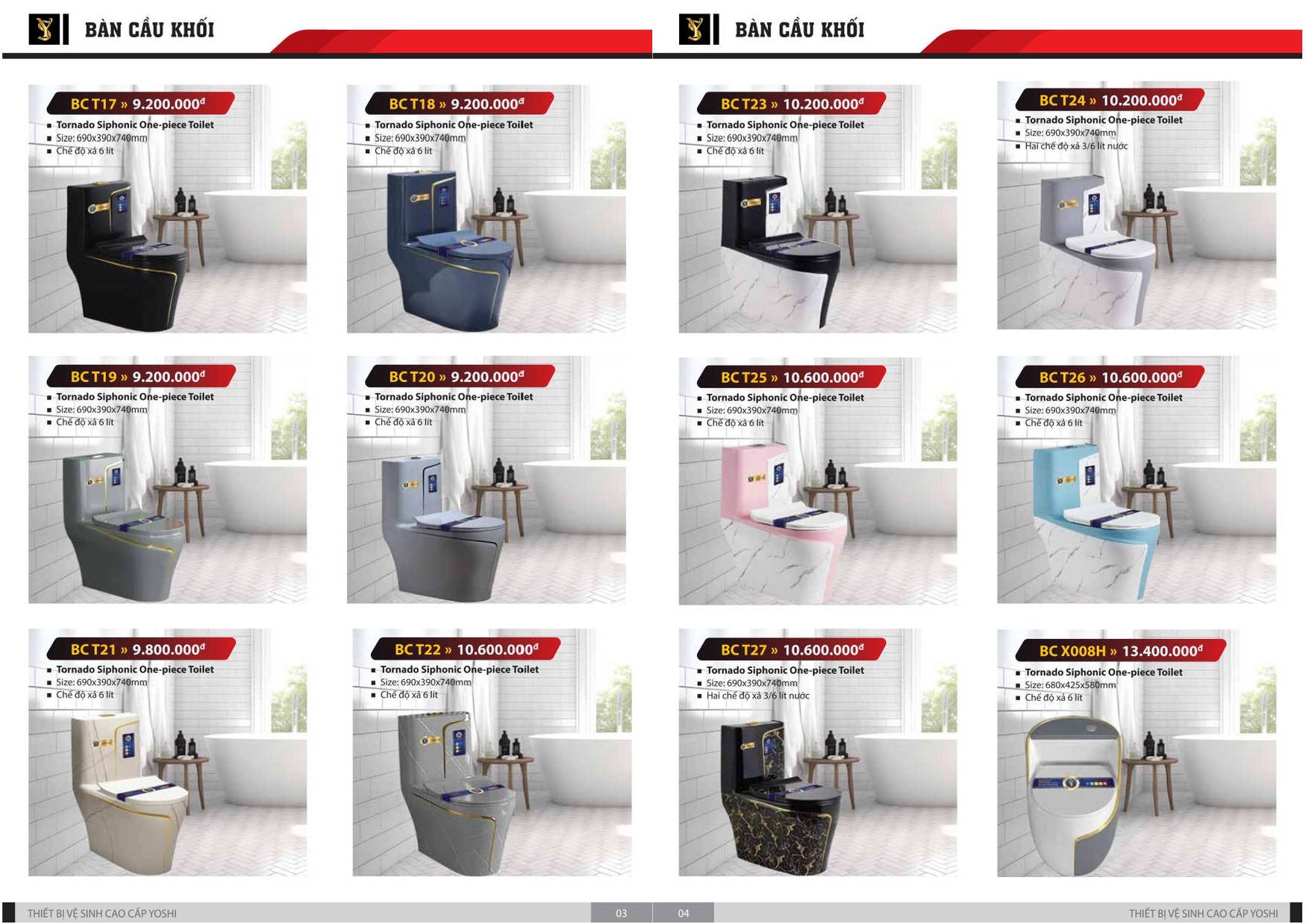 Thiết bị vệ sinh YOSHI Catalogue và Bảng giá mới nhất 2024 /Page 3